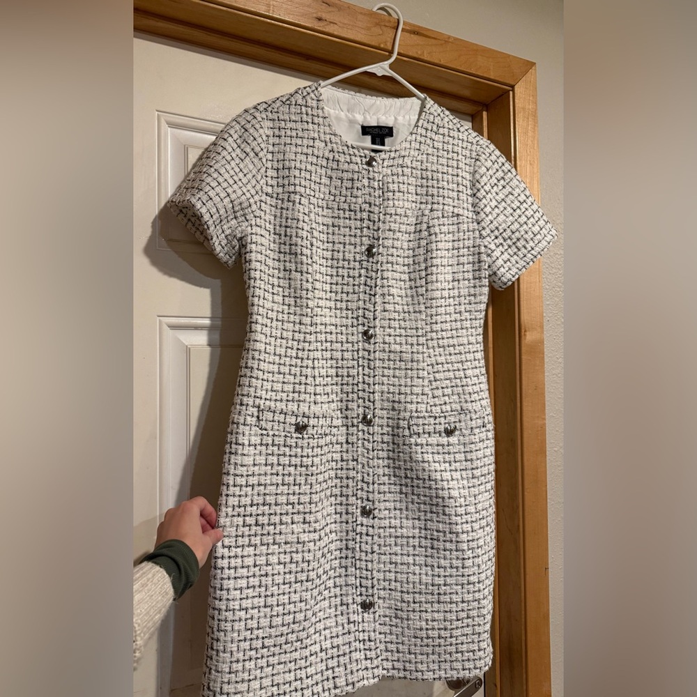 Rachel Zoe Black and White Tweed Dress